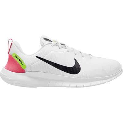 Nike Flex Experience Run 12 Road Running Shoe In White/black-hot Punch-volt