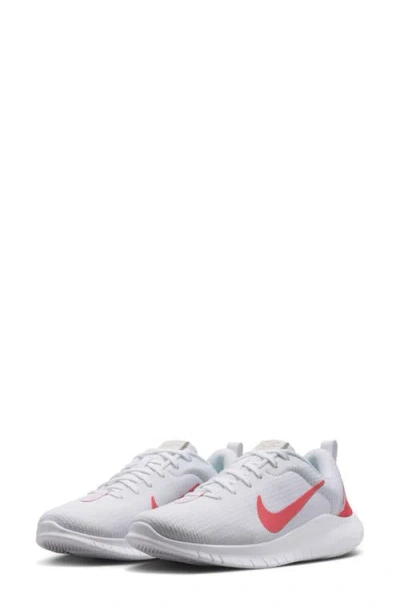 Nike Flex Experience Run 12 Road Running Shoe In White/white/magic Ember
