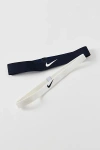Nike Flex Headband 2-pack In Black/white, Women's At Urban Outfitters