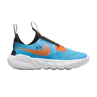Pre-owned Nike Flex Runner 2 Lil Ps 'blue Lightning Total Orange' | Kid's Size 11