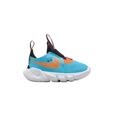 Pre-owned Nike Flex Runner 2 Lil Td 'blue Lightning Total Orange' | Infant Size 6