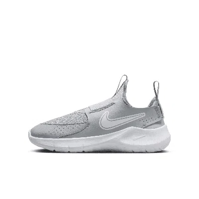 Nike Babies' Flex Runner 3 Big Kids' Road Running Shoes In Grey