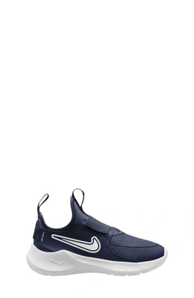 Nike Kids' Flex Runner 3 Slip-on Shoe In Midnight Navy/ White