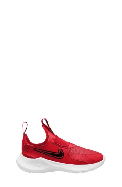Nike Kids' Flex Runner 3 Slip-on Shoe In University Red/black