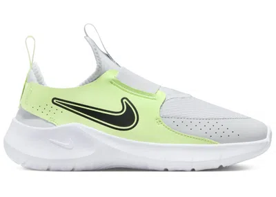 Pre-owned Nike Flex Runner 3 Sneakers In Pure Platinum/barely Volt/black