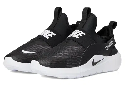 Nike Flex Runner 4 (big Kid) Kids Shoes Black/black/white : 7 Big Kid M, Textile In Multi