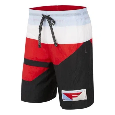 Nike Flight Contrasting Colors Sports Shorts Black Red Blue Blackredblue In White