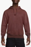 Nike Flight Fleece Pullover Hoodie In Brown