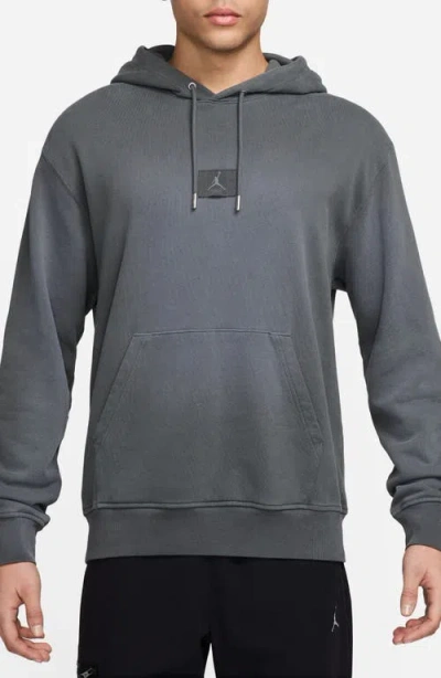 Nike Flight Fleece Pullover Hoodie In Iron Grey