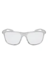 Nike Flip Ascent 53mm Square Blue Light Blocking Glasses In White
