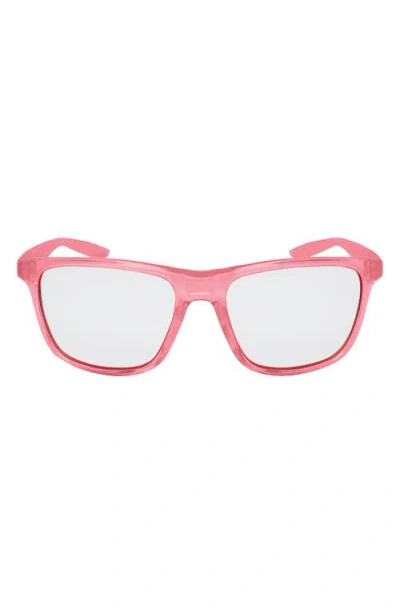 Nike Flip Ascent 53mm Square Blue Light Blocking Glasses In White