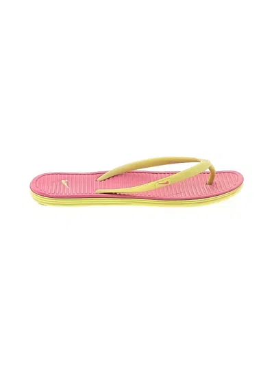 Pre-owned Nike Flip Flops In Yellow
