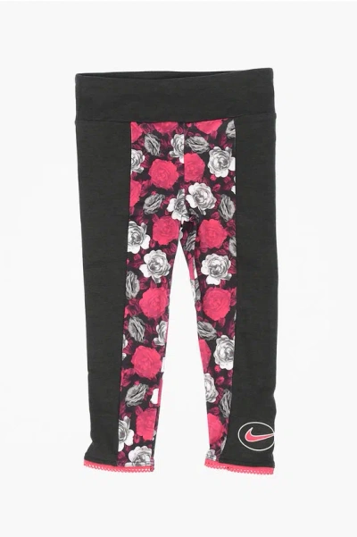 Nike Floral Leggings In Black