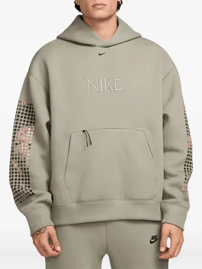 Nike Floral-print Hoodie In Neutral