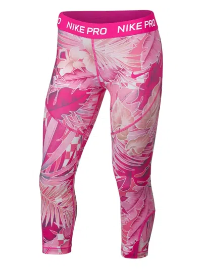 Nike Floral-print Leggings In Multi