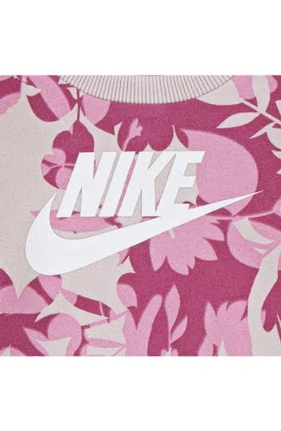 Nike Babies'  Floral Print Pullover & Flare Leggings In Multi