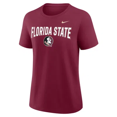 Nike Florida State Arch Logo  Women's College T-shirt In Red