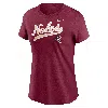 Nike Florida State Athletic Prep Arch Local Script  Women's College T-shirt In Burgundy