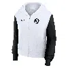 Nike Florida State Athletic Prep Colorblocked Script Womenâs  Women's College Full-zip Hoodie In White