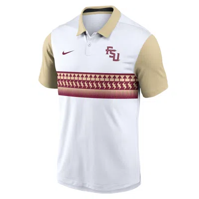 Nike Florida State Athletic Prep Vapor Alt Logo  Men's Dri-fit College Polo In White