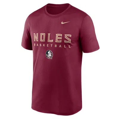Nike Florida State Courtside Basketball Legend  Men's Dri-fit College T-shirt In Red