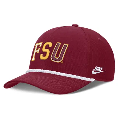 Nike Florida State Legacy Basketball Rope Rise  Unisex College Adjustable Hat In Red
