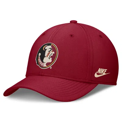 Nike Florida State Legacy Rise Vintage  Men's Dri-fit College Hat In Red