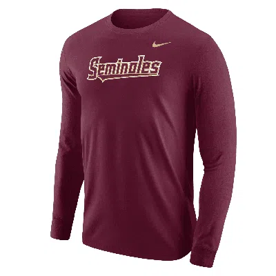 Nike Florida State  Men's College Long-sleeve T-shirt In Red