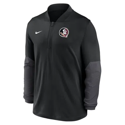 Nike Florida State  Men's Dri-fit College 1/2-zip Top In Black