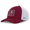 Nike Florida State On-field Rise Engineered  Men's College Trucker Adjustable Hat In Red