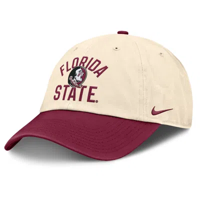 Nike Florida State Primetime 2-tone Club  Unisex College Adjustable Hat In Neutral