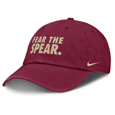 Nike Florida State Primetime Chant Club  Unisex College Adjustable Hat In Red