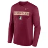 Nike Florida State Primetime Legend 2-hit  Men's Dri-fit College Long-sleeve T-shirt In Burgundy