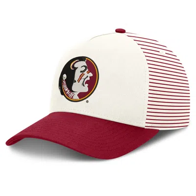 Nike Florida State Rise  Unisex Dri-fit College A-frame Adjustable Hat In White