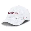 Nike Florida State Seminoles Core Club Mascot Wordmark  Men's College Adjustable Hat In White