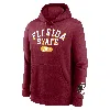 Nike Florida State Seminoles Legacy Club Foundational  Men's College Pullover Hoodie In Red