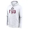 Nike Florida State Seminoles Primetime Club Campus  Men's College Pullover Hoodie In White