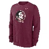 Nike Florida State Seminoles Primetime Evergreen Logo  Men's College Pullover Crew In Red