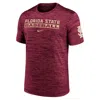 Nike Florida State Seminoles Velocity Baseball Wordmark Stack  Men's Dri-fit College T-shirt In Burgundy