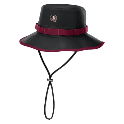 Nike Florida State Sideline Apex Boonie  Men's Dri-fit College Bucket Hat In Black