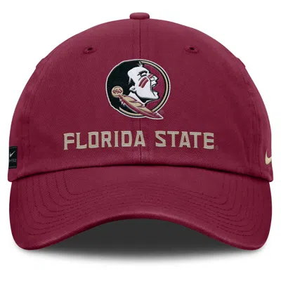 Nike Florida State Sideline Club Gameday  Men's College Adjustable Hat In Burgundy