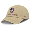 Nike Florida State Sideline Club Gameday  Men's College Adjustable Hat In Yellow