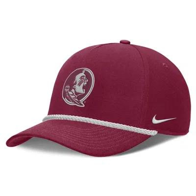 Nike Florida State Sideline Rope Rise  Unisex College Adjustable Hat In Red