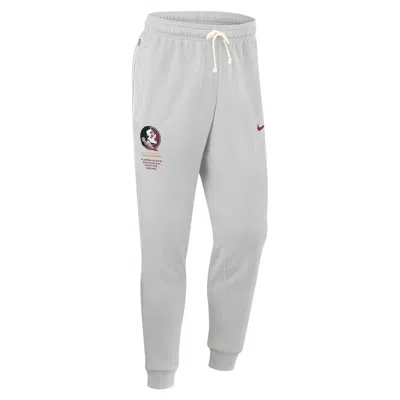Nike Florida State Sideline Standard Issue  Men's Dri-fit College Taper Pants In Gray