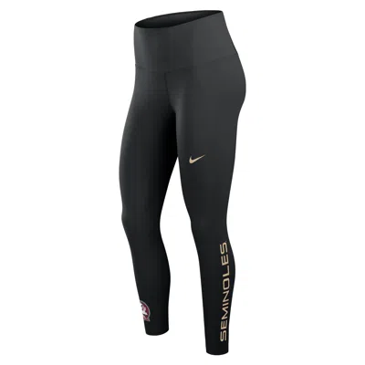Nike Florida State Zenvy  Women's Dri-fit College High Rise 7/8 Leggings In Black
