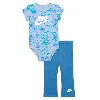 Nike Flow-ral Baby 2-piece Bodysuit And Leggings Set In Blue