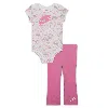 Nike Flow-ral Baby 2-piece Bodysuit And Leggings Set In Pink