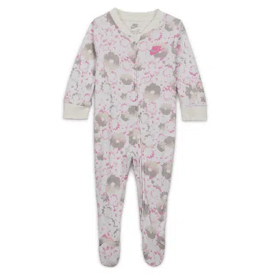 Nike Flow-ral Baby Printed Footed Coverall In White