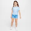 Nike Flow-ral Little Kids' 2-piece Colorblocked Tempo Set In Blue