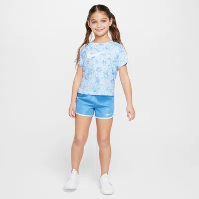 Nike Flow-ral Little Kids' 2-piece Colorblocked Tempo Set In Blue